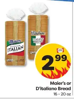 Weis Markets Maier's or D'italiano Bread offer