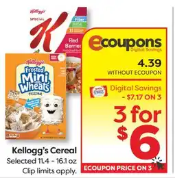 Weis Markets Kellogg's Cereal offer