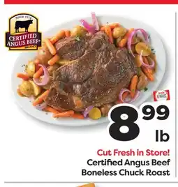 Weis Markets Certified Angus Beef Boneless Chuck Roast offer