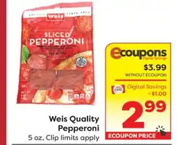 Weis Markets Weis Quality Pepperoni offer
