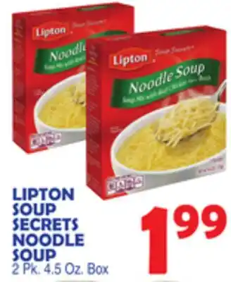 Bravo Supermarkets LIPTON SOUP SECRETS NOODLE SOUP offer