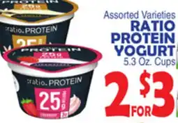 Bravo Supermarkets RATIO PROTEIN YOGURT 5.3 Oz. Cups offer