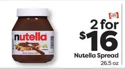 Weis Markets Nutella Spread offer