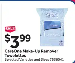 Stop&Shop CareOne Make-Up Remover Towelettes offer