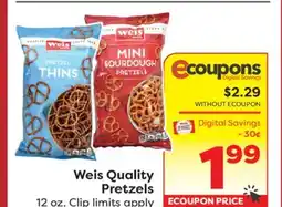Weis Markets Weis Quality Pretzels offer