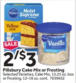 Stop&Shop Pillsbury Cake Mix or Frosting offer