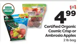 Weis Markets Certified Organic Cosmic Crisp or Ambrosia Apples offer