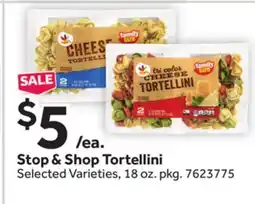 Stop&Shop Stop & Shop Tortellini offer