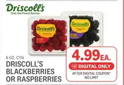 Kings Food Markets DRISCOLL'S BLACKBERRIES OR RASPBERRIES offer