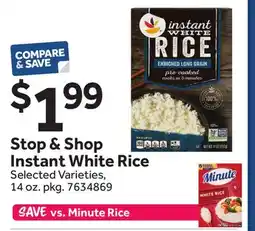 Stop&Shop Minute Rice Stop & Shop Instant White Rice offer