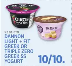 Kings Food Markets DANNON LIGHT + FIT GREEK OR TRIPLE ZERO GREEK SS YOGURT offer