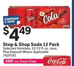 Stop&Shop Coca-Cola Stop & Shop Soda offer
