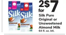 ACME Silk Pure Original or Unsweetened Almond Milk offer
