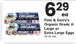 ACME Pete & Gerry's Organic Grade A Large or Extra Large Eggs offer