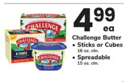 ACME Challenge Butter • Sticks or Cubes 16 oz. ctn. • Spreadable 15 oz. ctn offer