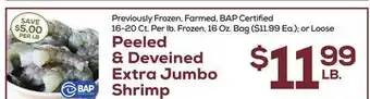 DeCicco & Sons Peeled & Deveined Extra Jumbo Shrimp offer