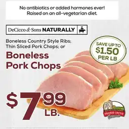 DeCicco & Sons Boneless Pork Chops offer
