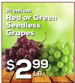 DeCicco & Sons Premium Red or Green Seedless Grapes offer