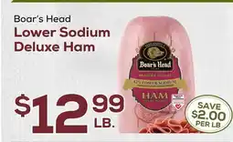 DeCicco & Sons Boar's Head Lower Sodium Deluxe Ham offer