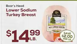 DeCicco & Sons Boar's Head Lower Sodium Turkey Breast offer