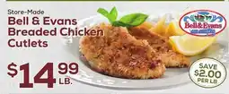 DeCicco & Sons Bell & Evans Breaded Chicken Cutlets offer