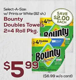 DeCicco & Sons Bounty Doubles Towels 2=4 Roll Pkg offer