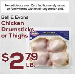 DeCicco & Sons Bell & Evans Chicken Drumsticks or Thighs offer