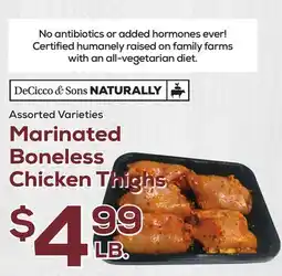 DeCicco & Sons Marinated Boneless Chicken Thighs offer