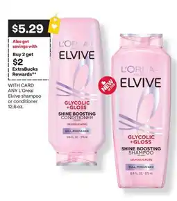 CVS ANY L'Oreal Elvive shampoo or conditioner offer