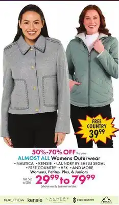 Boscov's ALMOST ALL Womens Outerwear offer
