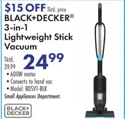 Boscov's BLACK + DECKER 3-in-1 Lightweight Stick Vacuum offer