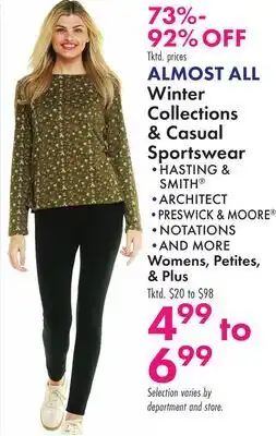 Boscov's ALMOST ALL Winter Collections & Casual Sportswear offer
