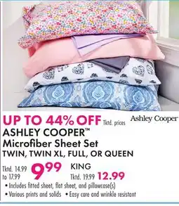 Boscov's ASHLEY COOPER Microfiber Sheet Set offer