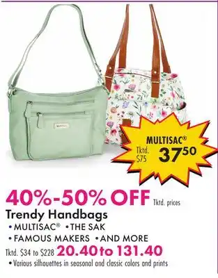 Boscov's Trendy Handbags offer