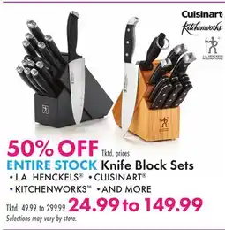 Boscov's ENTIRE STOCK Knife Block Sets offer