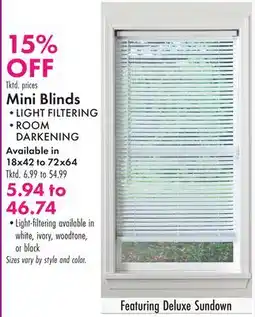 Boscov's Mini Blinds offer