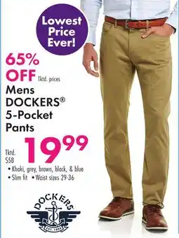 Boscov's Mens DOCKERS 5-Pocket Pants offer