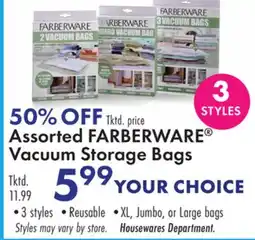 Boscov's Assorted FARBERWARE Vacuum Storage Bags offer
