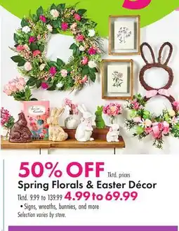 Boscov's Spring Florals & Easter Décor offer