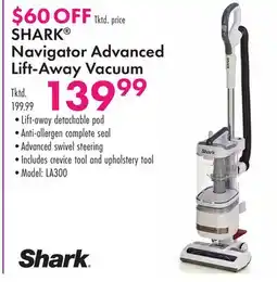 Boscov's SHARK Navigator Advanced Lift-Away Vacuum offer