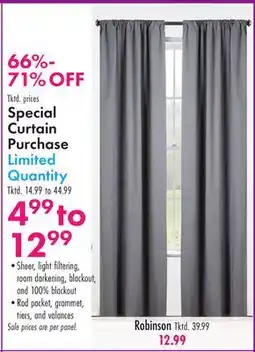 Boscov's Special Curtain Purchase offer