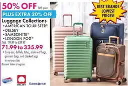 Boscov's Luggage Collections offer