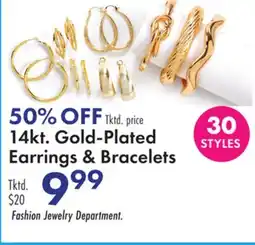 Boscov's 14kt. Gold-Plated Earrings & Bracelets offer