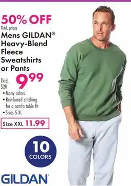 Boscov's Mens GILDAN Heavy-Blend Fleece Sweatshirts or Pants offer