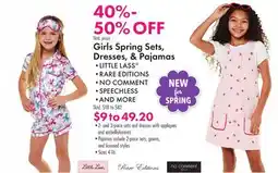 Boscov's Girls Spring Sets, Dresses, & Pajamas offer