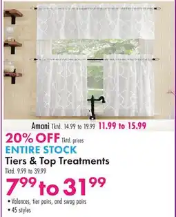 Boscov's ENTIRE STOCK Tiers & Top Treatments offer