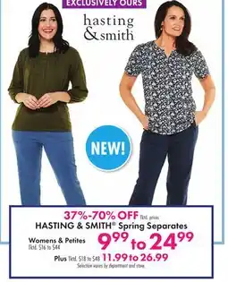 Boscov's HASTING & SMITH Spring Separates offer