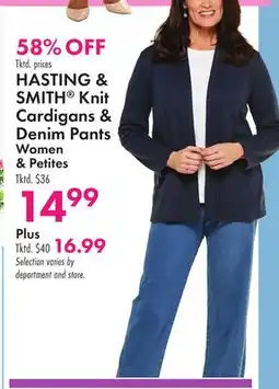 Boscov's HASTING & SMITH Knit Cardigans & Denim Pants Women & Petites offer
