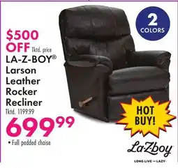 Boscov's LA-Z-BOY Larson Leather Rocker Recliner offer