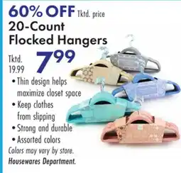 Boscov's 20-Count Flocked Hangers offer
